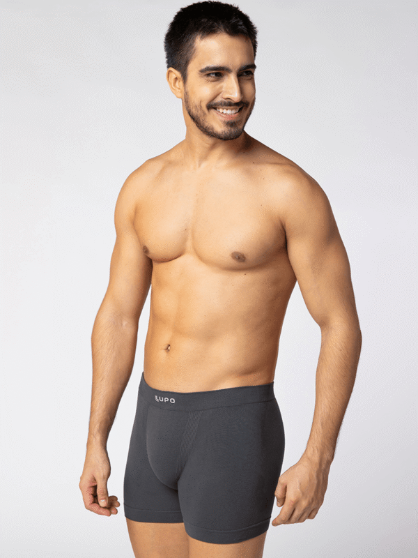Cueca Boxer Sem Costura Básica Masculina Lupo