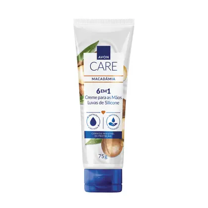 AVON CARE LUVAS DE SILICONE MACADÂMIA CREME PROTETOR PARA MÃOS