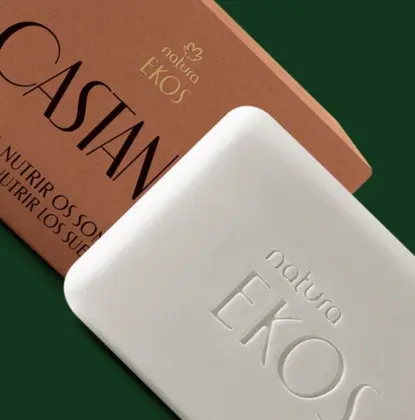 Sabonete em Barra Cremoso Puro Vegetal Ekos Castanha (2 unidades)Natura - Imagem 3