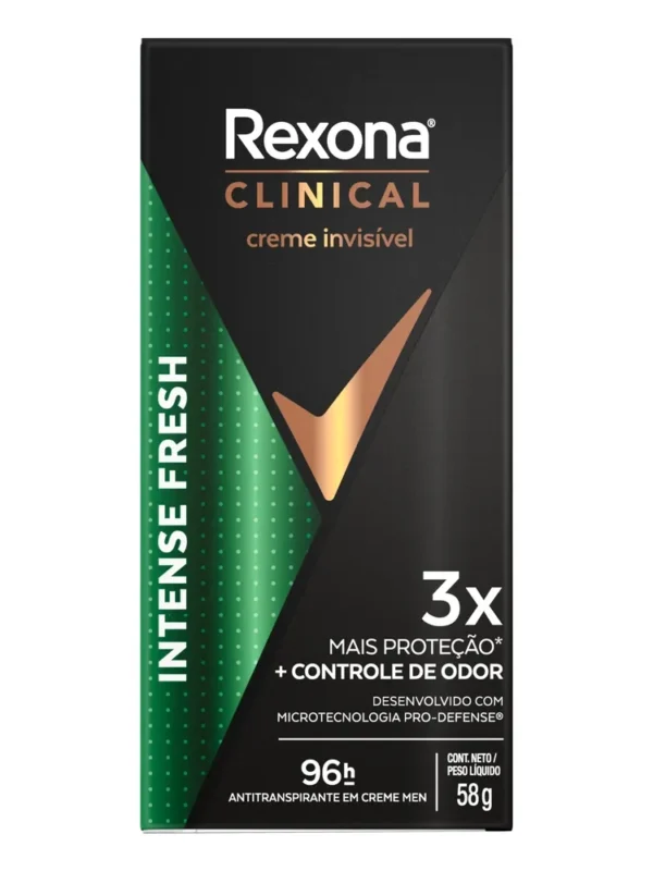 Desodorante Antitranspirante em Creme Rexona Clinical Intense Fresh 58g