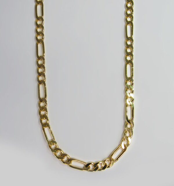 COLAR 60CM LONGO CORRENTE ELOS 3 X 1 ACHATADO-Semijoias  Masculino