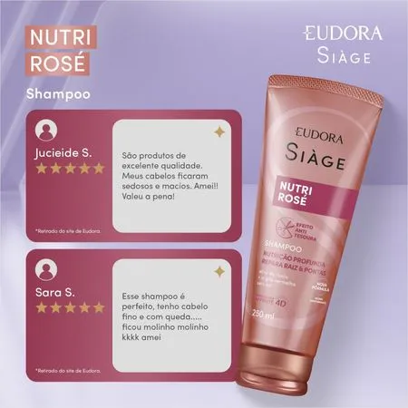 Eudora Siage Nutri Rosé Shampoo 250ml - Imagem 2