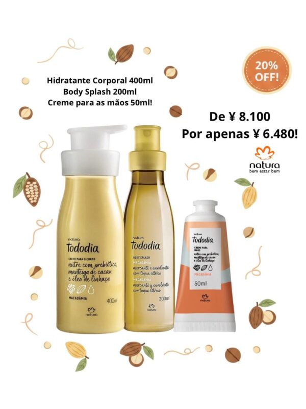 Kit Tododia Macadâmia-Natura
