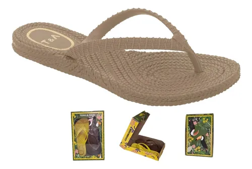 Chinelo Terra e Agua Feminino 240710 Bege - Imagem 4