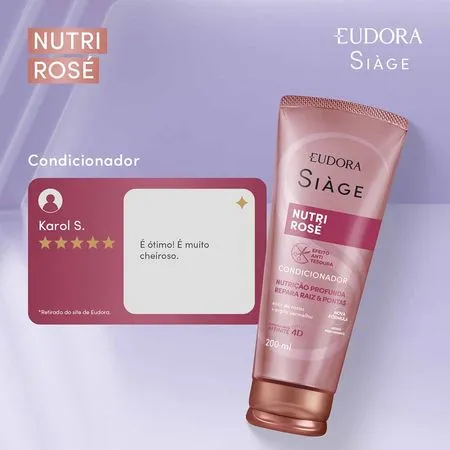 Eudora -Condicionador Siàge Nutri Rosé - Imagem 2