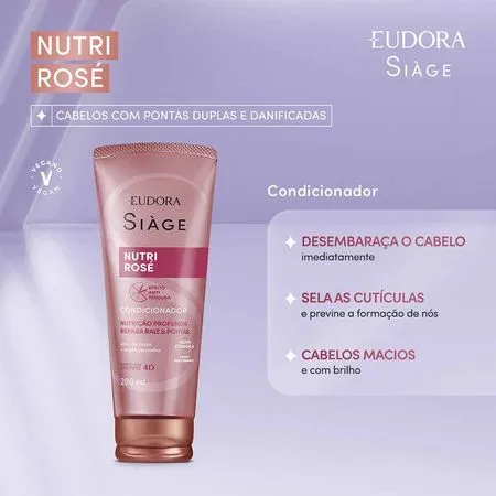 Eudora -Condicionador Siàge Nutri Rosé - Imagem 3