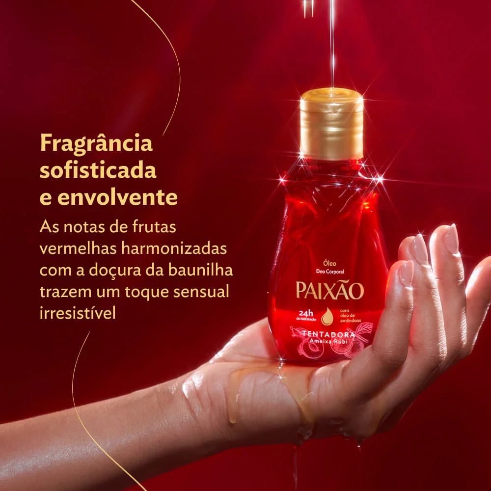 Óleo Corporal Paixão Tentadora Deo Ameixa Rubi 200ml - Imagem 3