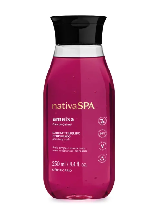Sabonete Líquido Perfumado Nativa Spa Ameixa, 250ml
