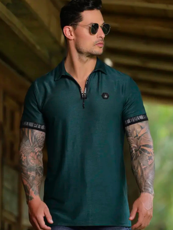 Camiseta Gola Polo Verde Elegante Pit Bull Jeans Luxo -Pitbull -Ref: 90239