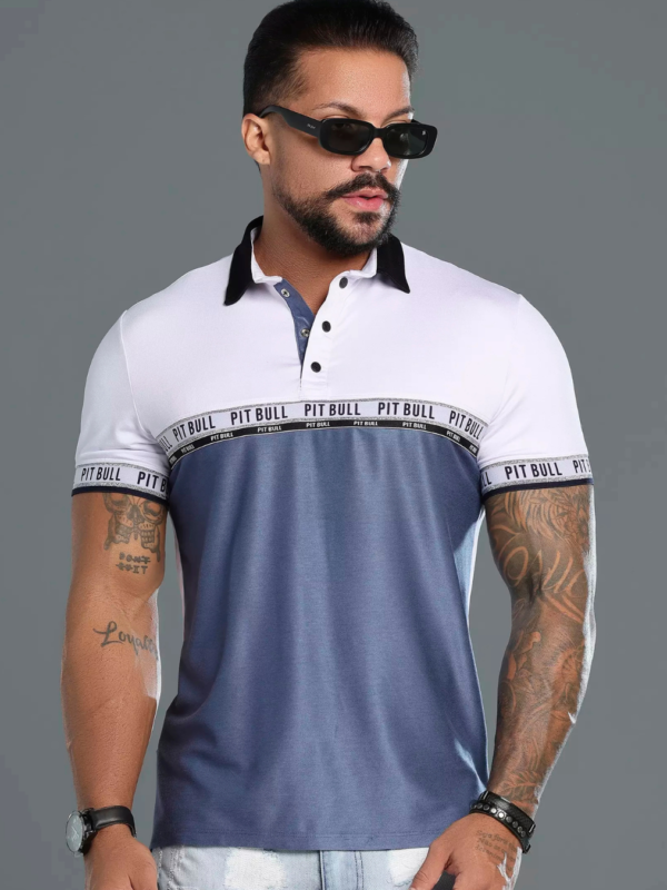 Polo Masculina Sofisticada Detalhes Personalizados Pit Bull Jeans Luxo Ref: 88745