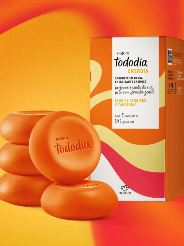Natura - Tododia Flor de Gengibre e Tangerina - Kit Sabonete em Barra (5 x 90Gr)