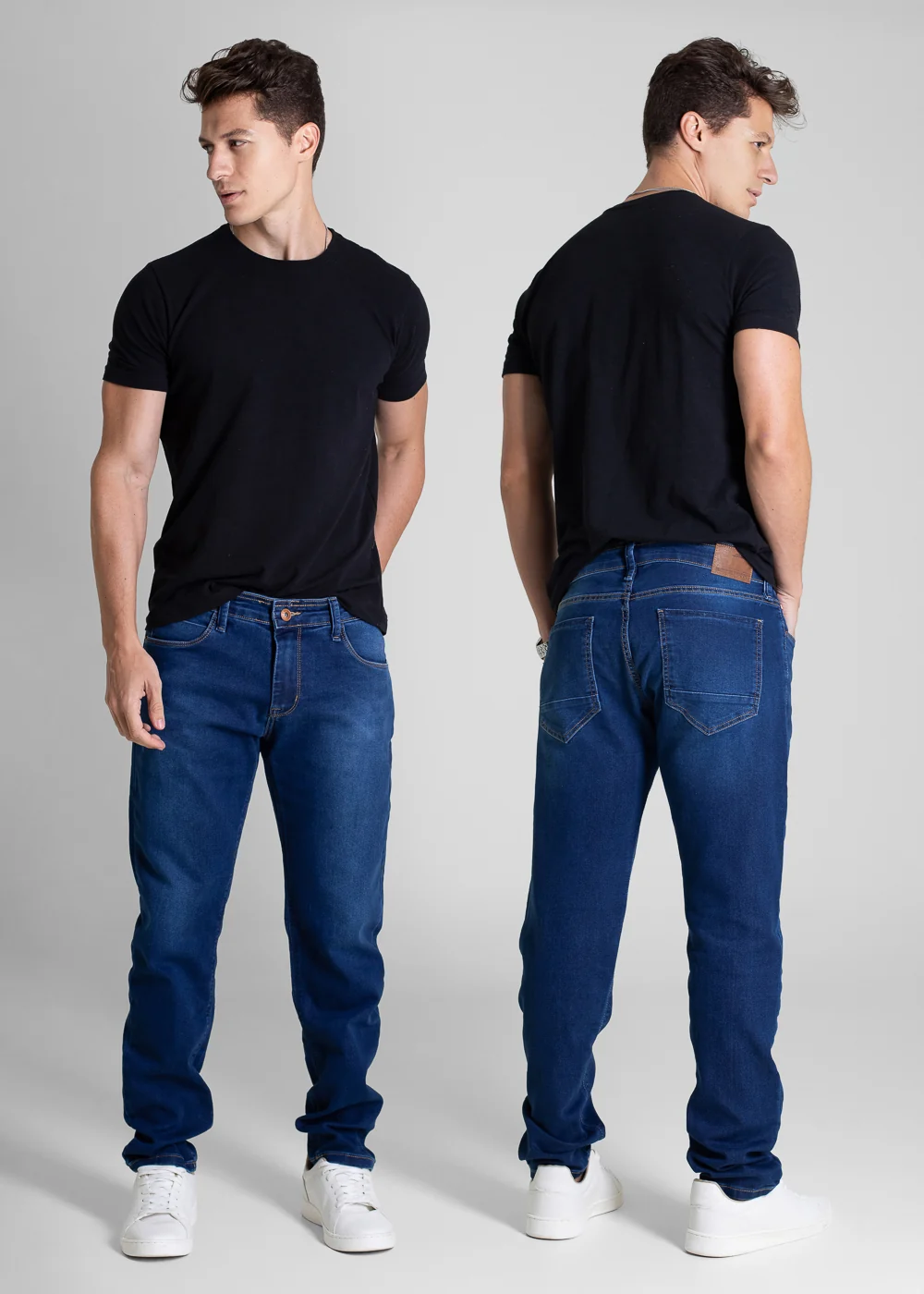 Calça Masculina Jeans Sawary Slim - 282472 AZUL - Imagem 7