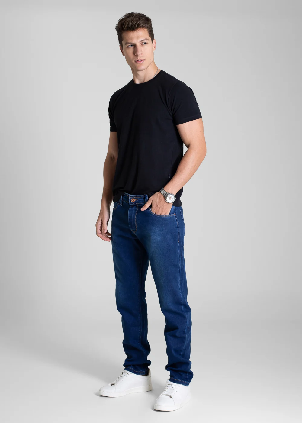 Calça Masculina Jeans Sawary Slim - 282472 AZUL