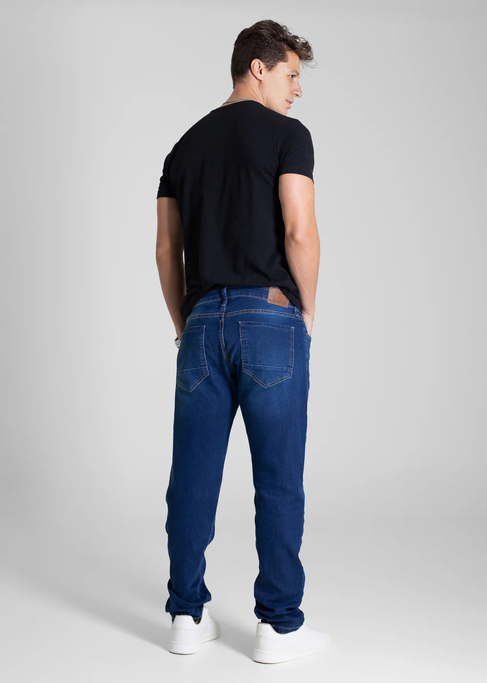 Calça Masculina Jeans Sawary Slim - 282472 AZUL - Imagem 6