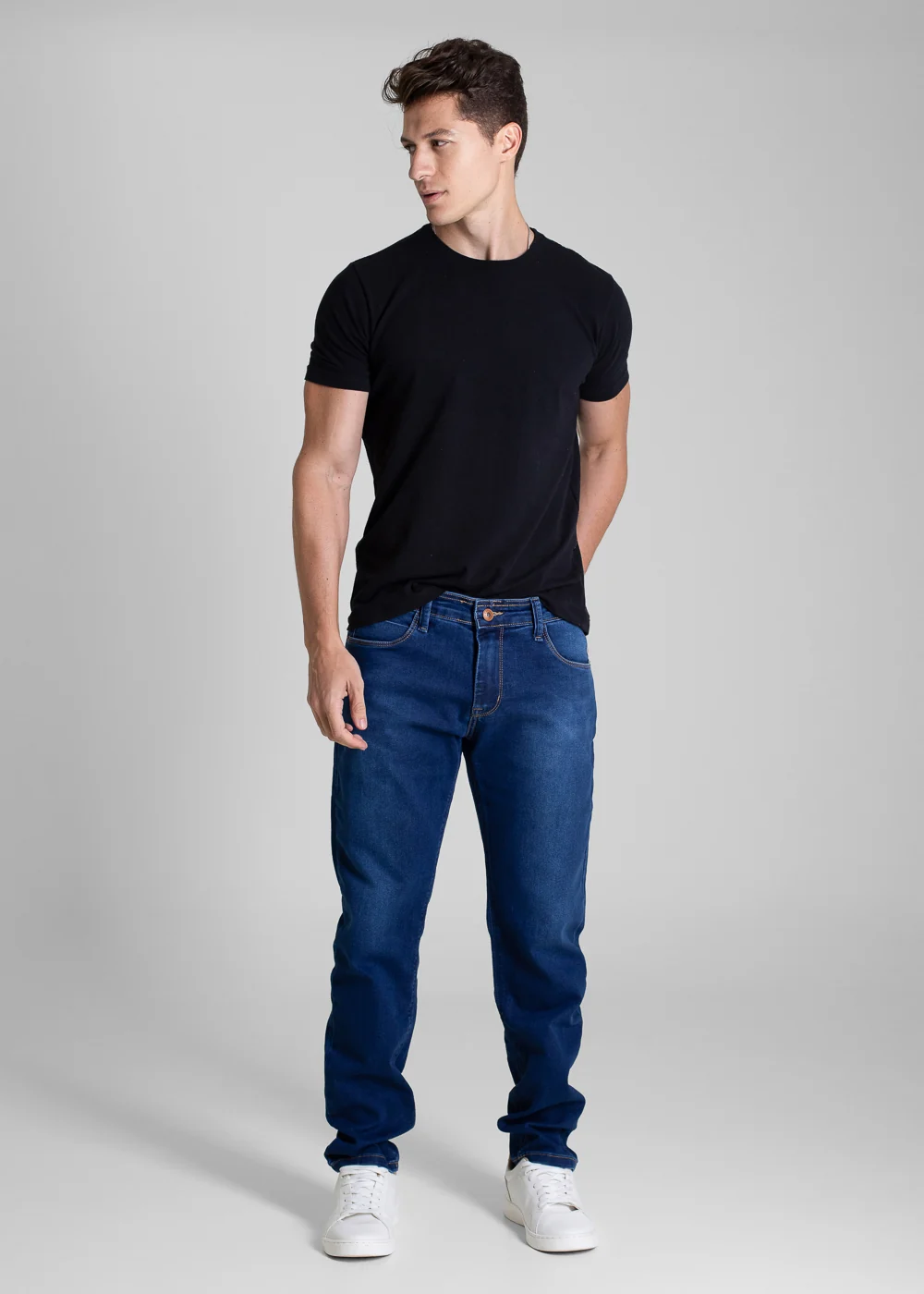 Calça Masculina Jeans Sawary Slim - 282472 AZUL - Imagem 5