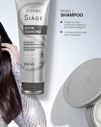 Shampoo Eudora Siage Nutri Diamond 250ml - Imagem 3