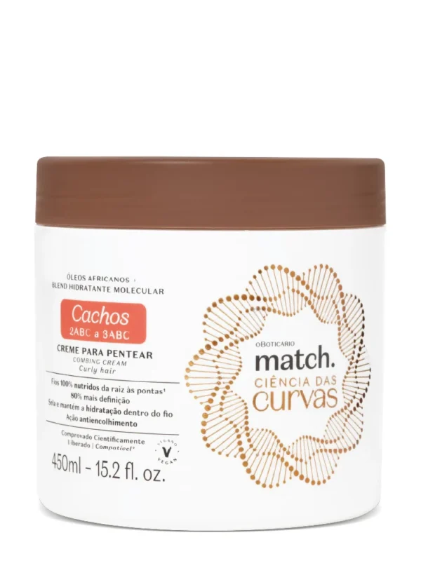 Boticário Match Ciência Das Curvas Creme Pentear Cachos 450m - OBoticario