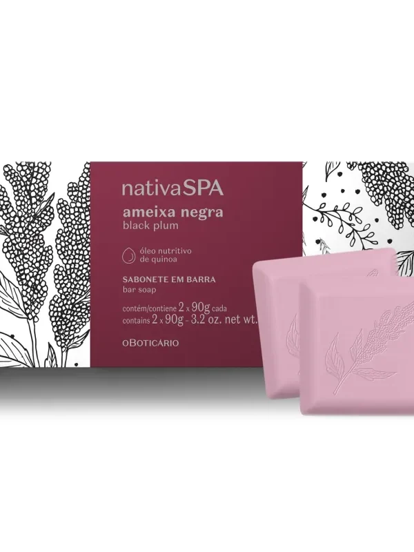 Nativa Spa Sabonete em Barra Ameixa Negra 2 und de 90g- OBoticário