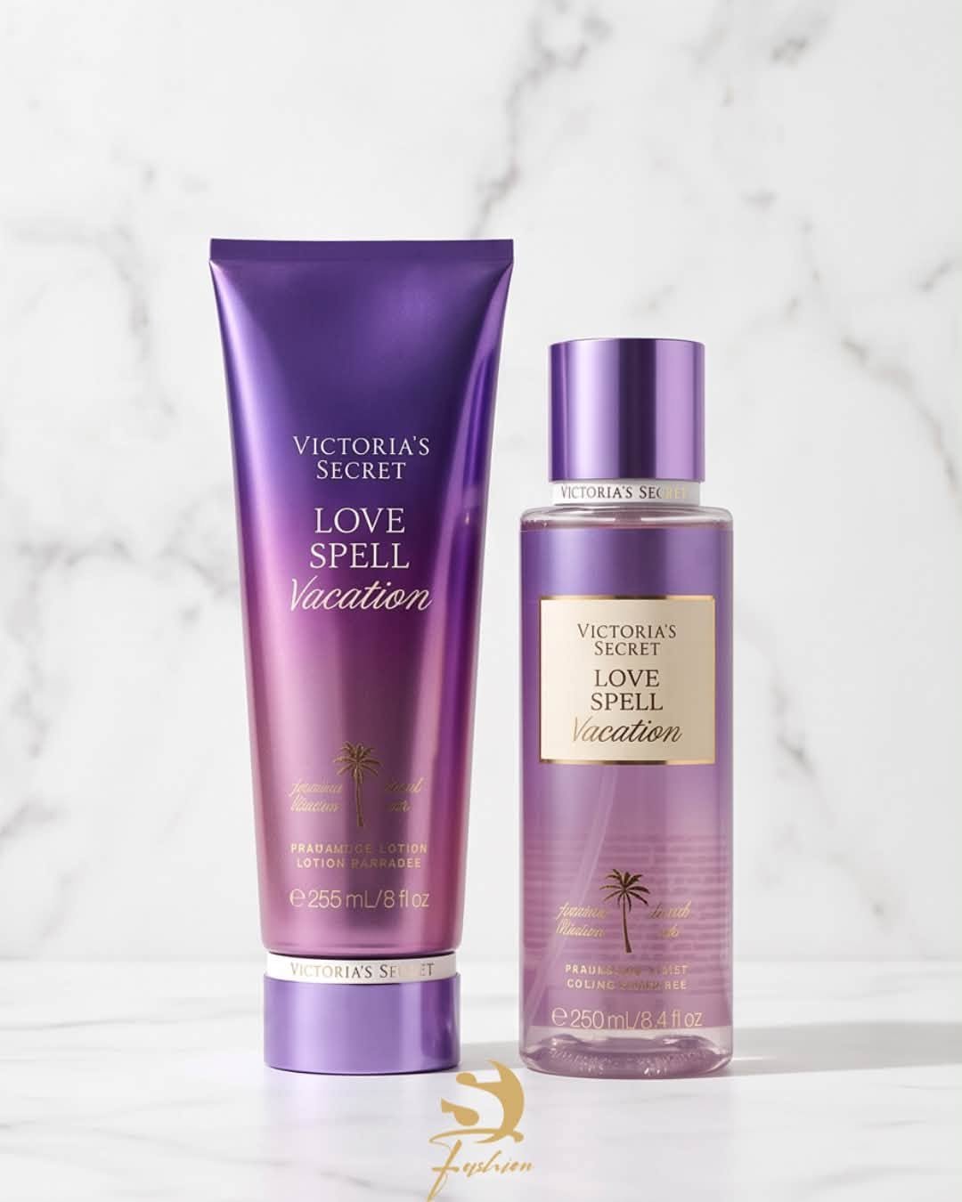 Victoria’s Secret Love Spell Vacation- Kit Locao Hidratante / Body Splash - Imagem 2