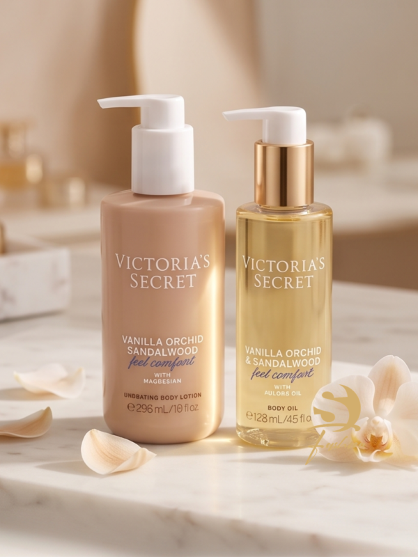 Kit -Loção Hidratante / Oleo Corporal -Victoria's Secret Vanilla Orchid & Sandalwood.