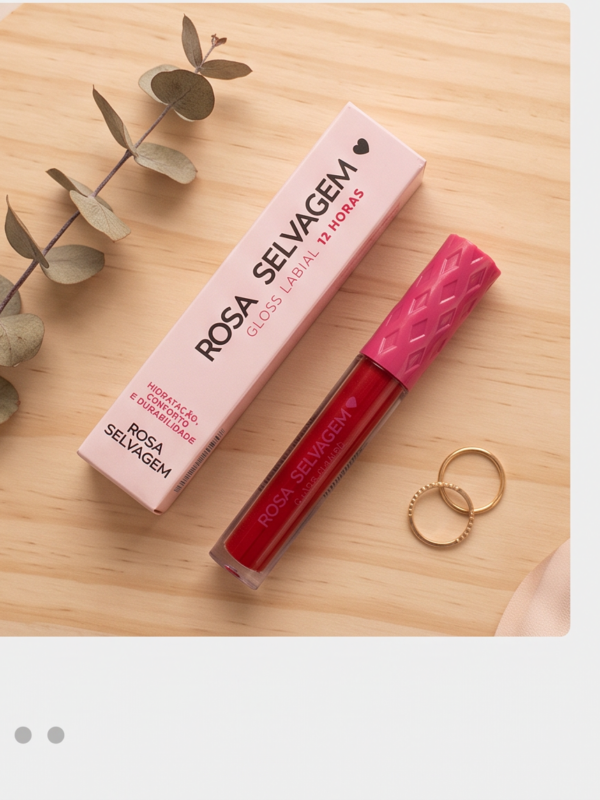 Gloss Labial Rosa Selvagem -12 Horas - Vermelho