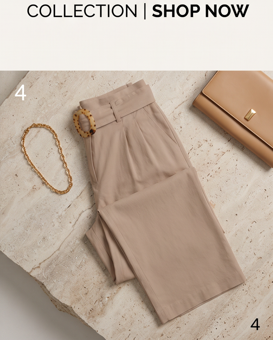 Calça Feminina Com Cinto Em Viscolinho Dianna- DN004405 - Imagem 5
