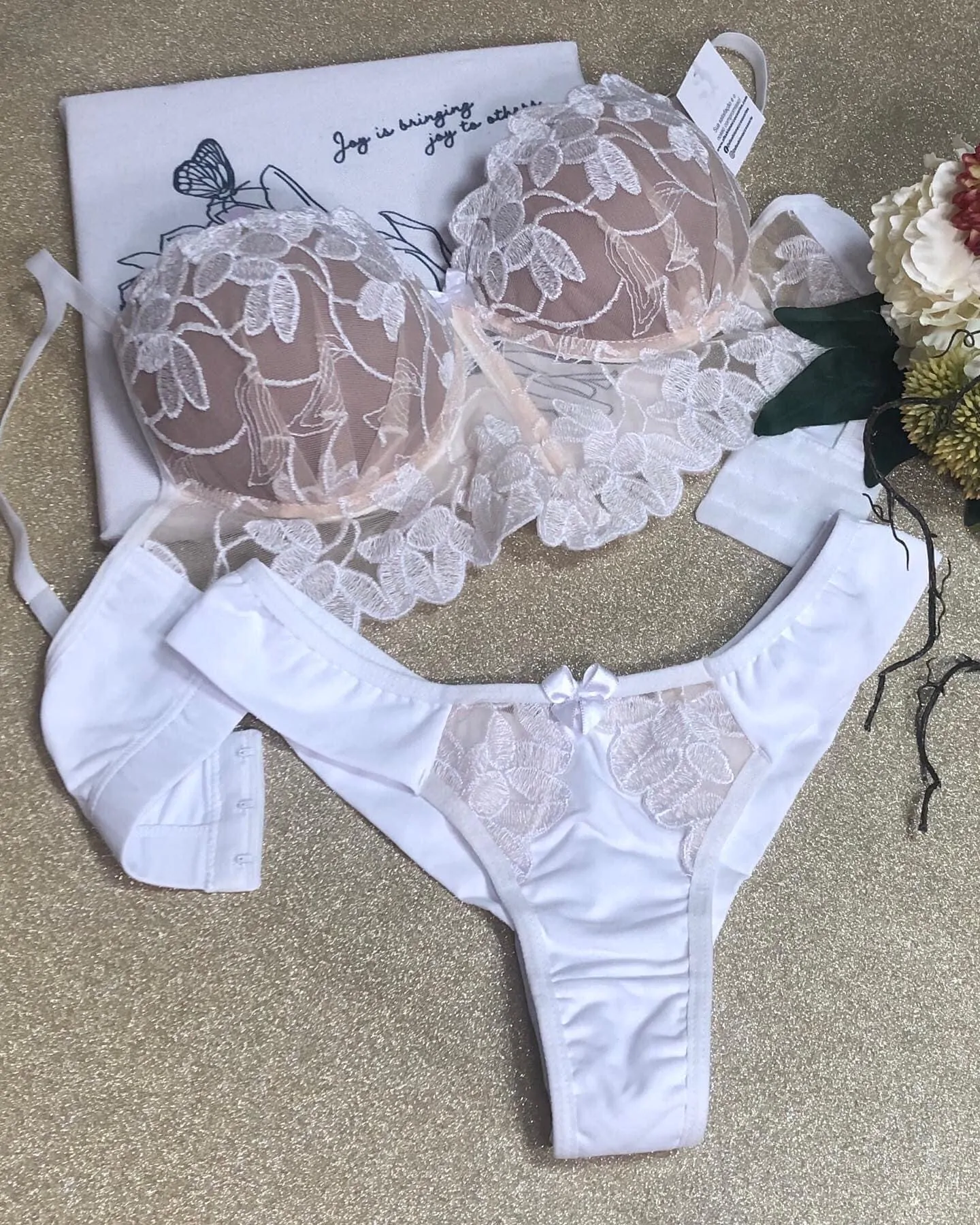 Conjunto Cindy bordado cós em V/fio duplo Lingerie - Imagem 9