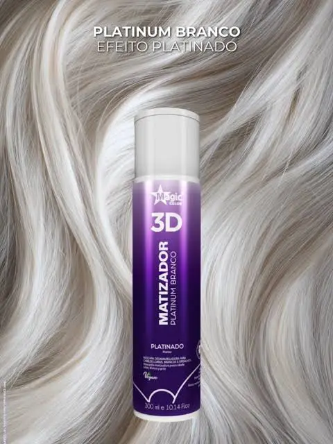 Matizador 3D Platinum Branco - Efeito Platinado - 300ml