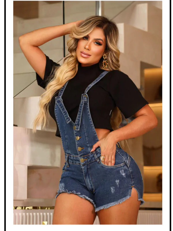 Jardineira Jeans Feminina Premium Collection - Models - JR396-01