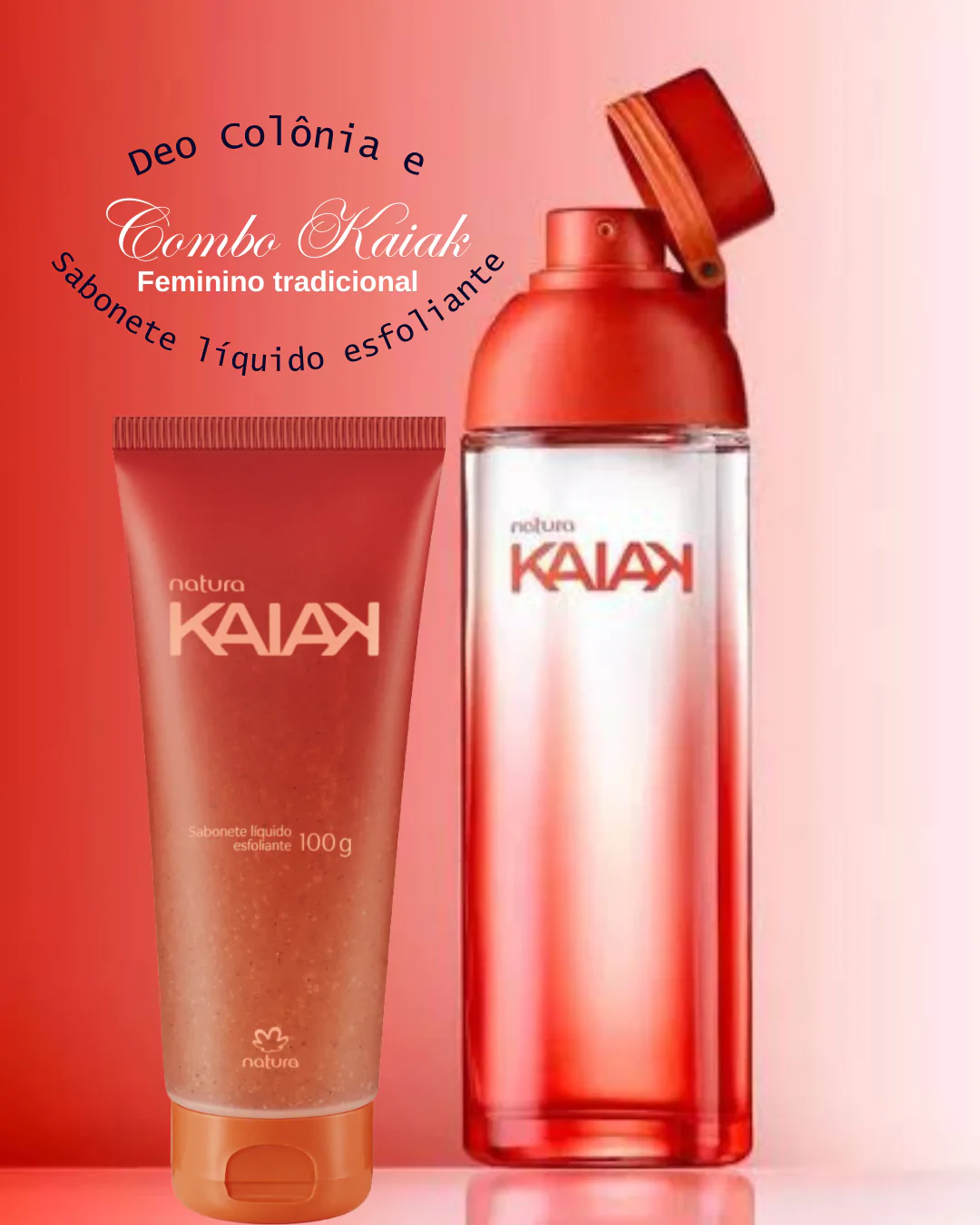 Kit Kaiak Feminino Deo Colonia 100ML + Sabonete Líquido Esfoliante - Imagem 2