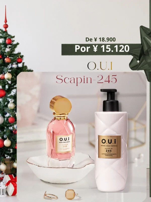 Kit -O.U.i Scapin 245 Eau de Parfum – Perfume Feminino 75ml –Hidratante Corporal 400ml