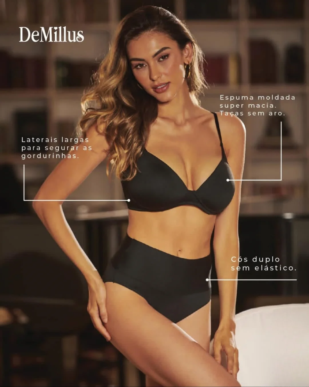 Sutiã Demillus Femme Com Bojo sem Aro Laterais Largas - 063015 - Imagem 6