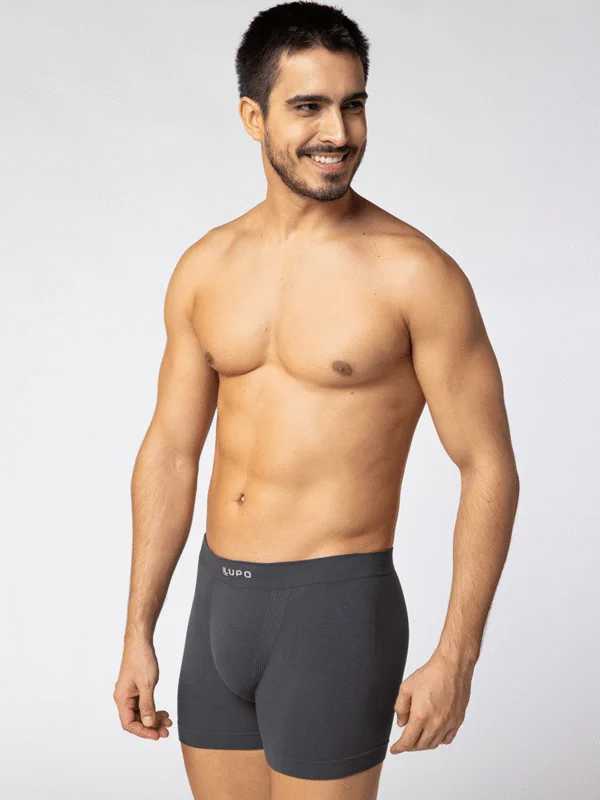 Cueca Boxer Sem Costura Básica Masculina Lupo