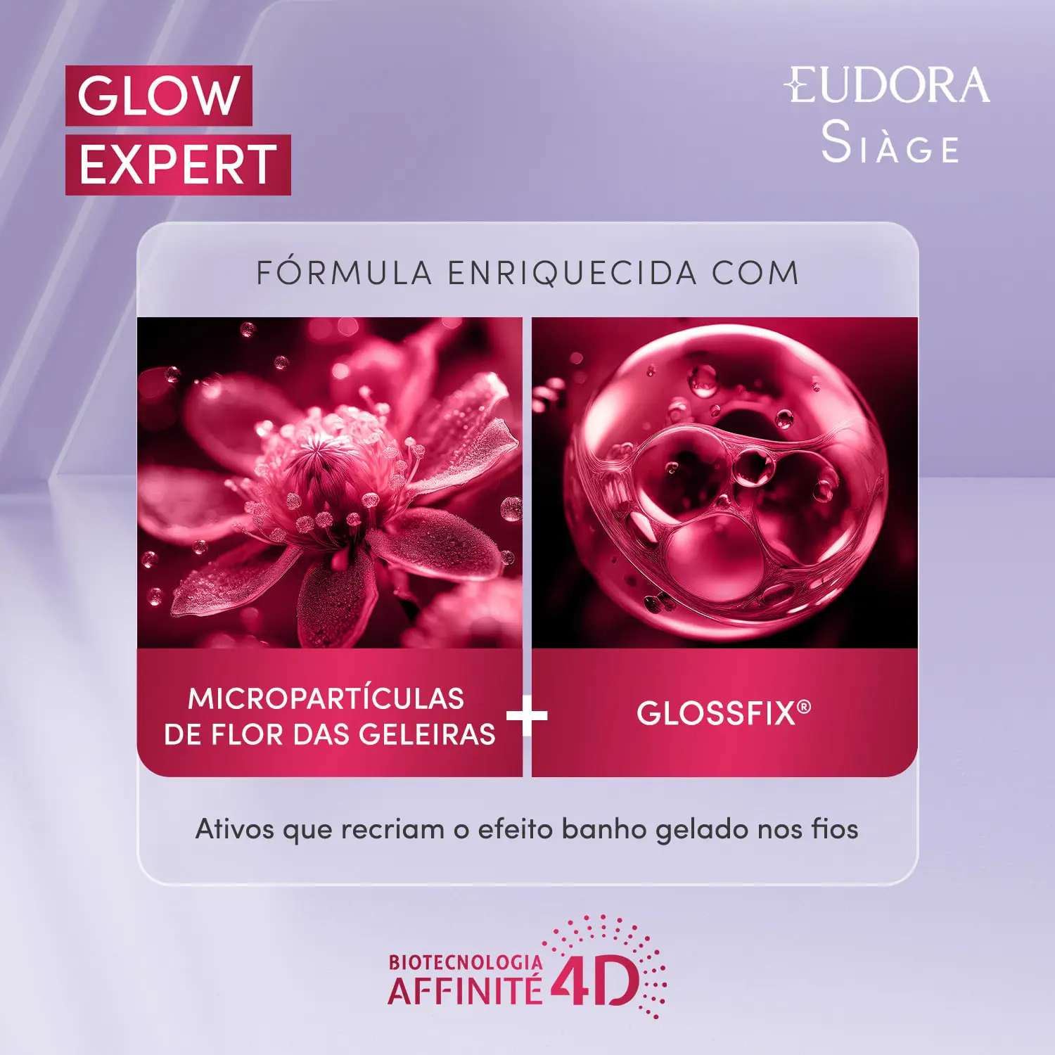Eudora - Balm Disciplinante Finalizador Capilar Siàge Glow Expert 100Ml - Imagem 3