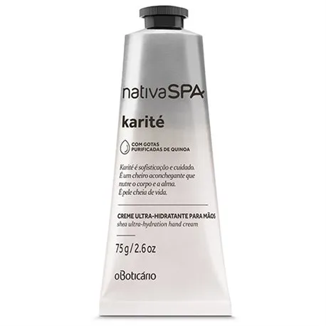 O Boticario Nativa Spa Creme para Maos Ultra Hidratante Karité 75g